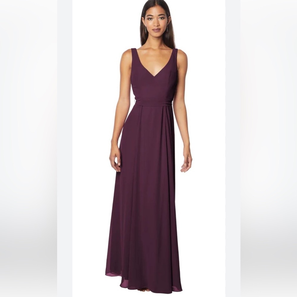 LEVKOFF BY BILL LEVKOFF BRIDESMAID BURGUNDY DRESS SIZE 10